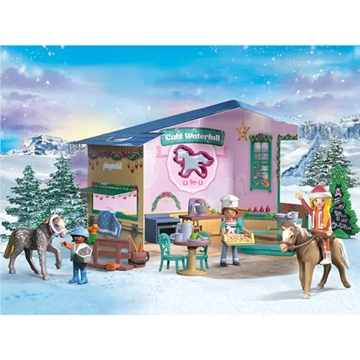 PLAYMOBIL Horses of Waterfall 71952, Adventskalender Weihnachtsbacken im Reitcafé für Pferdefans mit täglichen Überraschungen und Zubehör, geeignet für Kinder ab 4 Jahren – Bild 3