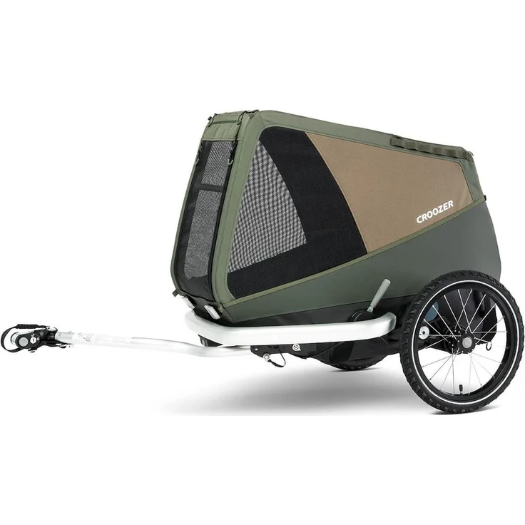 Croozer Dog Enna, Veloanhänger für Hunde bis 35 kg, inkl. Hundebett und Buggy-Set, robust und wetterfest, mit Sicherheitsgurt und Reflektoren