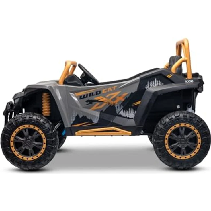 Beneo Elektrisches Ride-on Buggy Arctic CAT XXL 4x4 24V, grauer Zweisitzer mit 4 starken Motoren, Lithium-Batterie, Bluetooth MP3-Player und Hinterradfederung – Bild 7