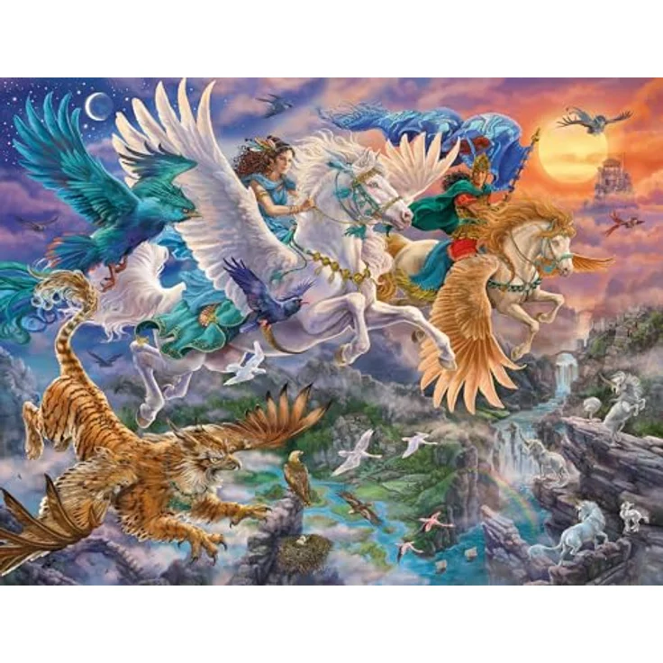 Ravensburger Puzzle 12000806 - Auf dem Pegasus durch die Lüfte - 2000 Teile Puzzle für Erwachsene und Kinder ab 14 Jahren, Fantasy-Puzzle, bunte Landschaftsmotive – Bild 1