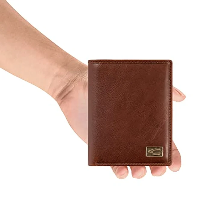camel active Japan Herren Geldbörse RFID Hochformat Leder Mittelgroß Cognac Braun – Bild 4