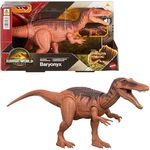 Mattel® Jurassic World, Rebirth Wild Roar Baryonyx, Actionfigur mit beweglichem Schwanz und Geräuschfunktion, ca. 33 cm lang