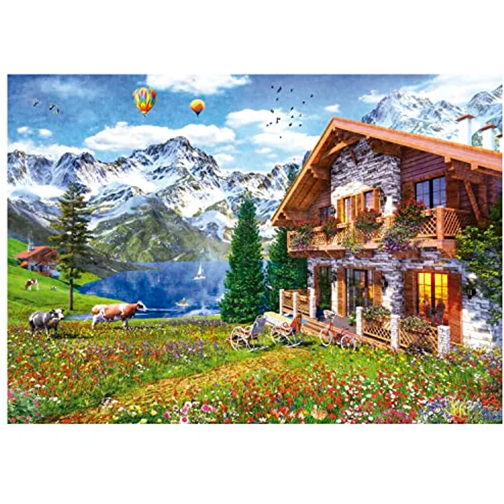 Educa Puzzle 4000 Teile Chalet in den Alpen, hochwertige Landschaftsserie, FSC-zertifiziert, für Erwachsene und Kinder ab 14 Jahren, 136 x 96 cm, inkl. Ersatzteilservice – Bild 2