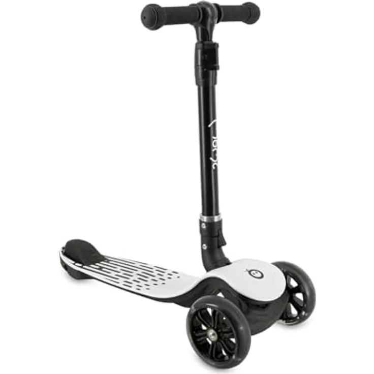 MoMi SAN 2-in-1 3-Rad-Kinderroller, höhenverstellbarer Lenker 60/66/72 cm, klappbar, LED-Räder, ABEC-7, Trittbremse, 2,7 kg