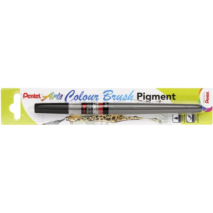 PENTEL Aquarellpinsel, nachfüllbar, pigmentiert, schwarz