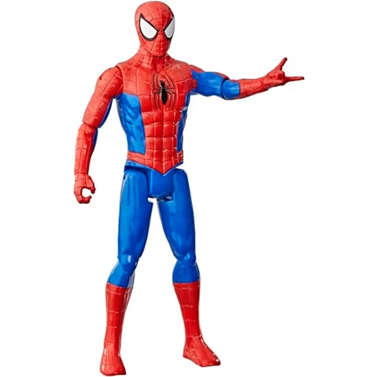 Marvel Spider-Man Titan Serie Action-Figur, 30 cm Superhelden-Spielzeug mit 11 Bewegungspunkten, Rot – Bild 1