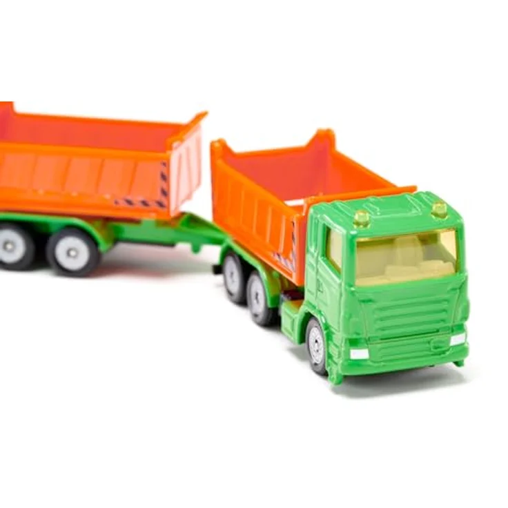 "Siku 1685, LKW mit Kippmulde und Kippanhänger, Metall/Kunststoff, Grün/Orange, Kippbare Mulden mit öffenbaren Klappen" – Bild 2