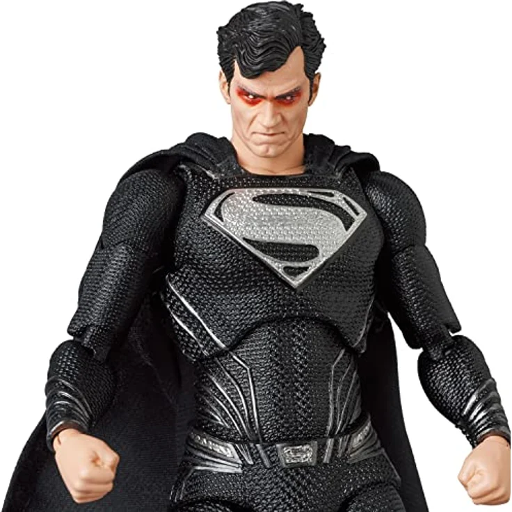 MEDICOM TOYS Zack Snyder's Justice League Superman Mafex Actionfigur, 6 Zoll hoch mit Stoffumhang und 4 austauschbaren Köpfen – Bild 2