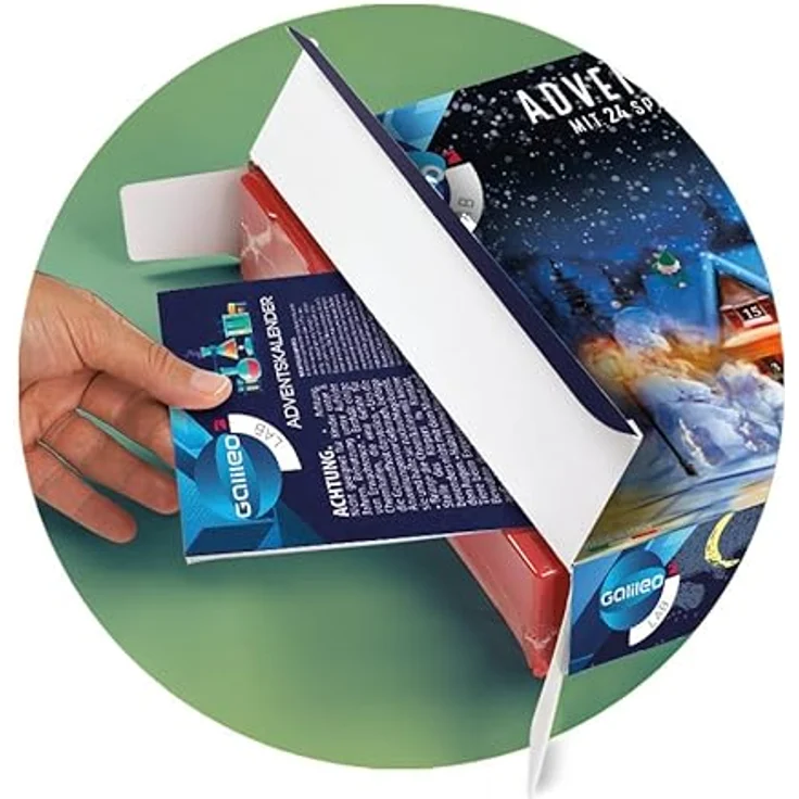 Clementoni Galileo Wissenschaft Adventskalender 2024 - Weihnachtskalender mit kleinen Experimenten für Kinder ab 8 Jahren, inklusive 24 Accessoires und spannenden Entdeckungen aus der Galileo-Welt - Preisvergleich – Bild 3