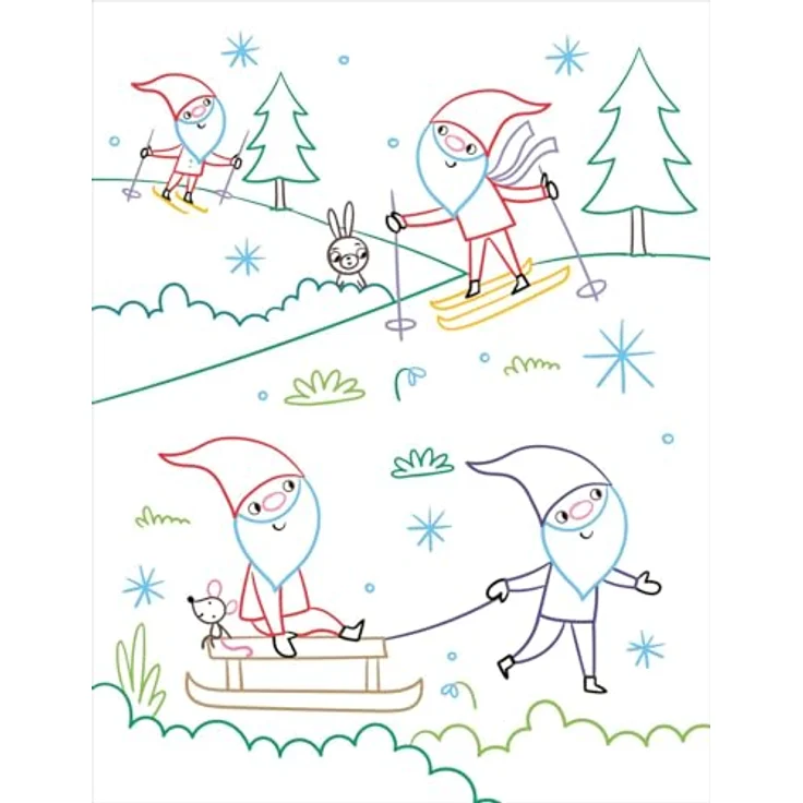ars Edition Zauberbilder Adventskalender, Malbuch mit 24 magischen Ausmaltürchen auf Spezialpapier – Bild 2