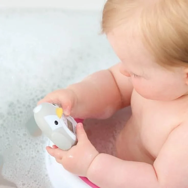 Nuby Badethermometer für Babys im Pinguin-Design, leicht lesbarer Bildschirm, BPA-frei, grau, geeignet ab 0 Monaten – Bild 4