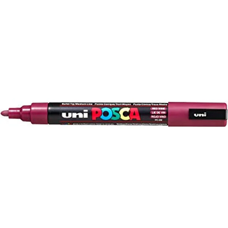 POSCA Mitsubishi Pencil – 8 Marker PC5M – konische Spitze – warme Farben – Marker auf Wasserbasis – für Papier, Textilien, Glas, Kiesel, Holz – Bild 4