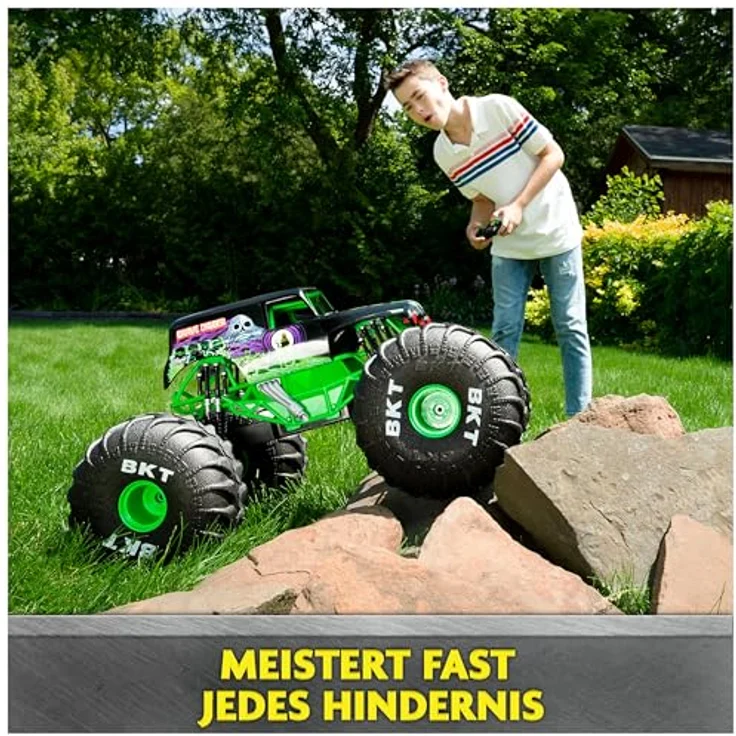 Monster Jam Ferngesteuerter Monster Truck Mega Grave Digger, über 60cm hoch, 1:6 Maßstab, USB-Ladekabel, für Jungen und Mädchen – Bild 4