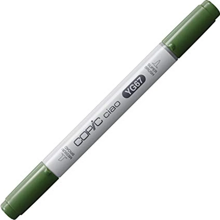 Copic COPIC Ciao Marker Typ YG - 67, Moss, duales Spitzensystem mit mittelbreiter und Brush-Spitze, schnelltrocknend und wischfest – Bild 1