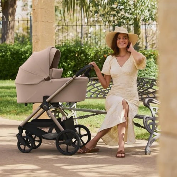 Lionelo Carmine 3in1 Kombikinderwagen mit i-Size Autositz, Babywanne & Buggy, GravelTech Räder, Federung, UPF50+, Grau – Bild 16