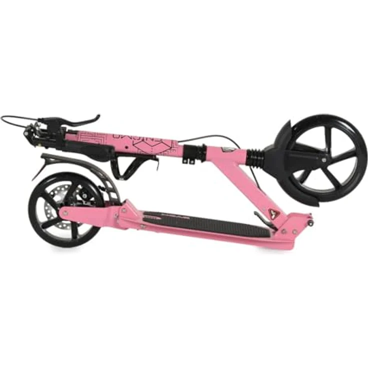 Byox Kinderroller Enigma, klappbar mit PU-Rädern, Handbremse und Getränkehalter, rosa – Bild 5