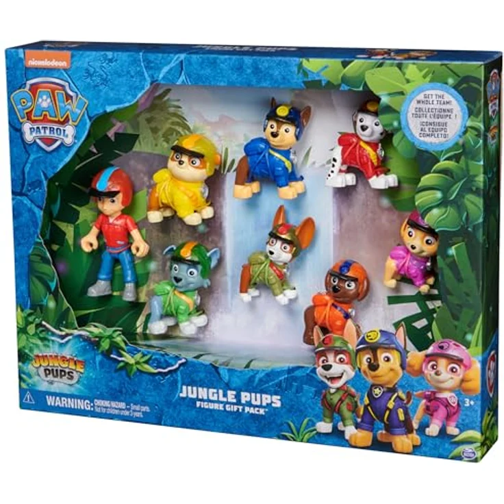 Spin Master PAW Jungle Pups Hero Pups Giftset, Sammelfiguren-Set mit 8 Actionfiguren von Ryder und den Welpen Chase, Marshall, Rocky, Rubble, Zuma, Tracker und Skye – Bild 9