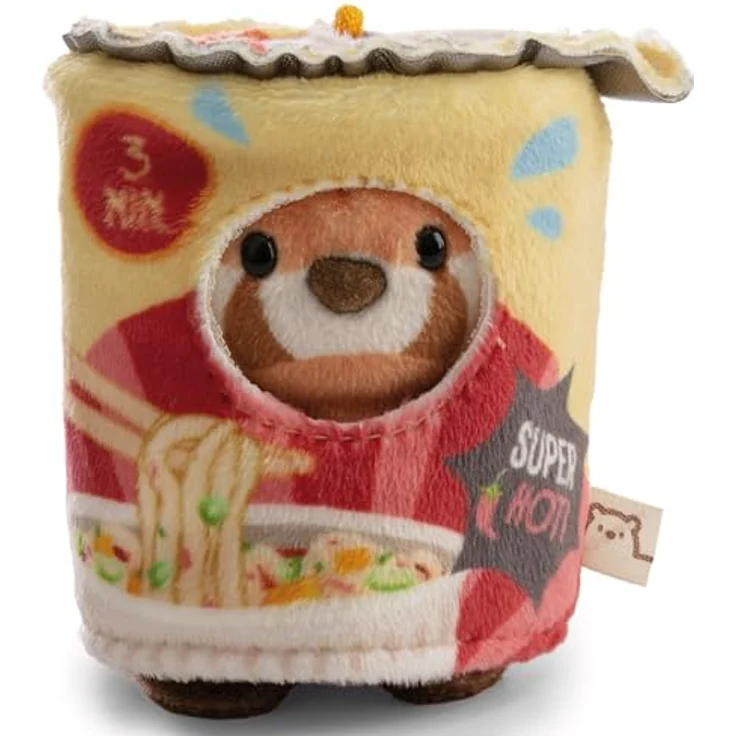 NICI Kuscheltier roter Panda Akai, 8cm Plüsch mit Gewürz & Instantnudel Kostüm, 3-in-1 Sammelfigur – Bild 1