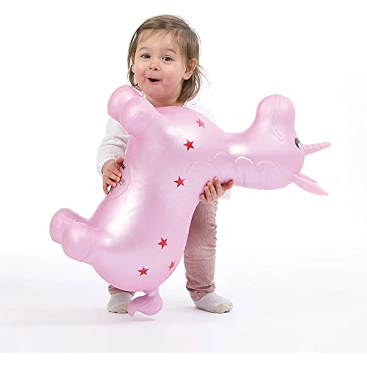 LUDI My bouncing unicorn, Hüpftier für Kinder mit komfortablem Sattel und robustem Design – Bild 5