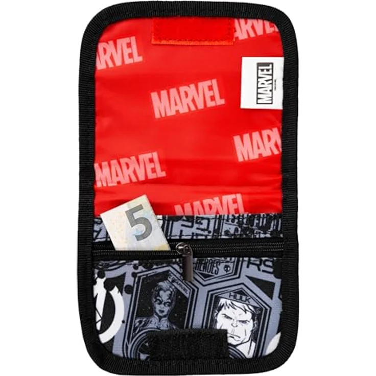 McNeill Brustbeutel Marvel, Avengers - Kinder-Brustbeutel für sicheren Transport von Kleingeld, Schülerausweis oder Fahrkarten – Bild 4