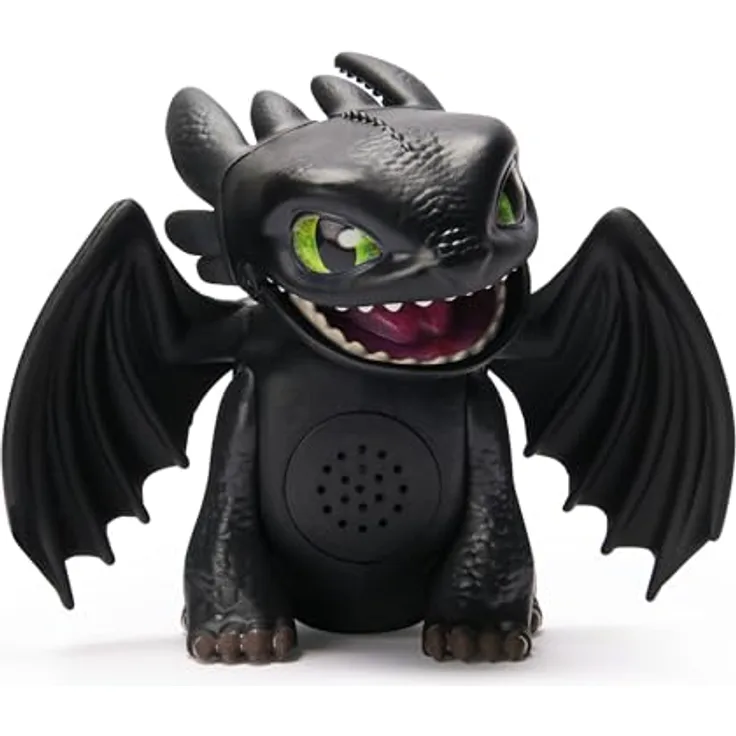 Dreamworks Dragons Interaktiver Mini-Drache Ohnezahn, 9cm Figur mit über 25 Soundeffekten, Spielzeug für Kinder ab 4 Jahren