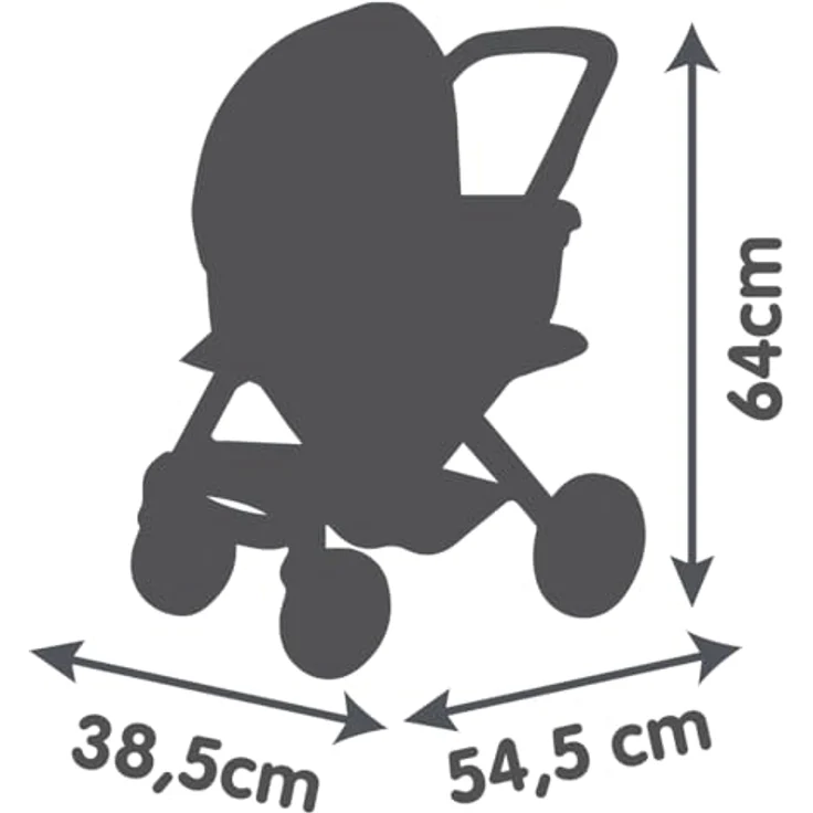 Smoby Kombi-Puppenwagen Maxi-Cosi 3-in-1, vielseitiger Puppenwagen mit Tragekorb für Puppen bis 42 cm, Made in Europe – Bild 6