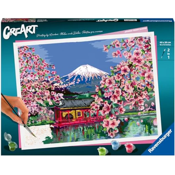 Ravensburger Malen nach Zahlen 20177 – Japanese Cherry Blossom – ab 14 Jahren - Preisvergleich – Bild 3