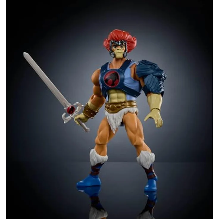 Masters of the Universe Origins & Thundercats Leo Actionfigur, ca. 14 cm, beweglich, abnehmbare Rüstung, Zubehör mit Schwert und Mini-Comic, JFW93 – Bild 2