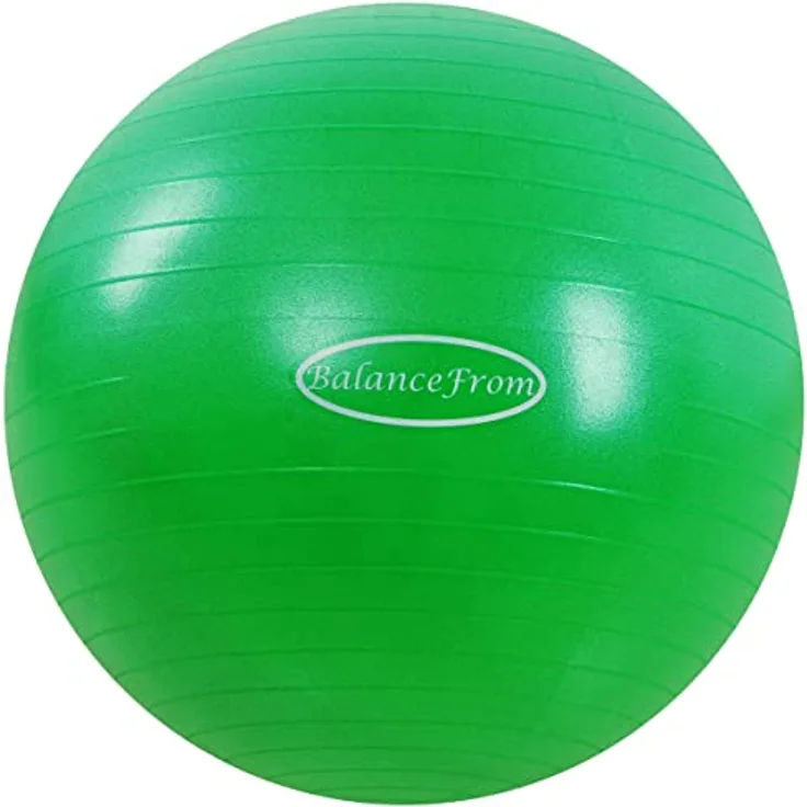 BalanceFrom Anti-Platz- und Rutschfester Gymnastikball Yoga-Ball Fitnessball Geburtsball mit Schnellpumpe, 0,9 kg Kapazität (68-75 cm, XL, grün)