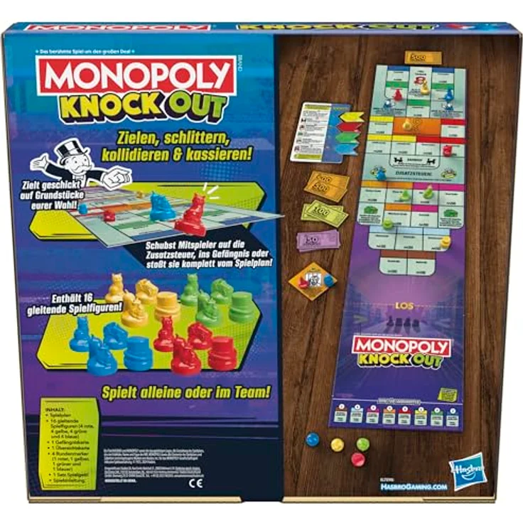Hasbro Monopoly Knockout, Familienspiel mit aktivem Spielspaß – Bild 10