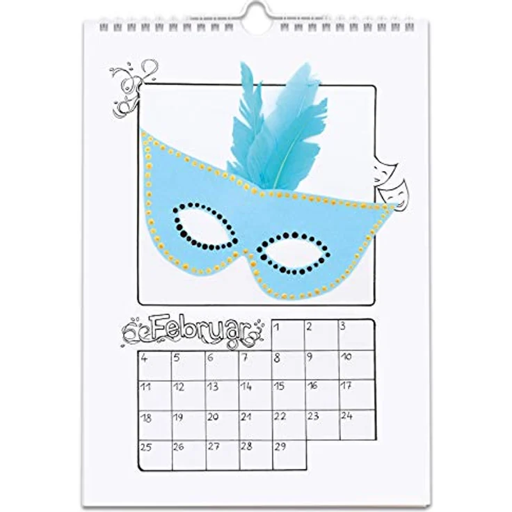 Betzold - Bastel-Kalender Kinder - Kreativ-Kalender Blanko-Wandkalender immerwährend Dauerkalender ohne Jahr – Bild 4