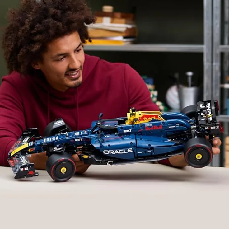 LEGO Technic 42206 Oracle Red Bull Racing RB20 F1 Rennauto, Bausatz mit authentischem V6-Motor und beweglichen Kolben, Mehrfarbig – Bild 6
