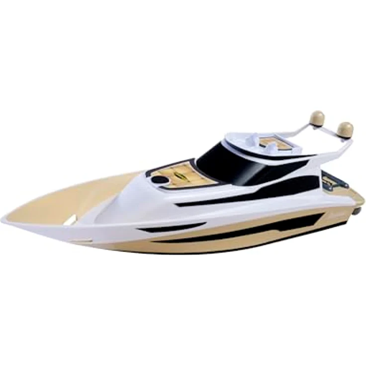 Carson RC Yacht Hurikan 2.4G, ferngesteuertes Boot in Sandfarben und Weiß mit bis zu 40 Minuten Fahrzeit und 50 m Reichweite, 100% RTR – Bild 2