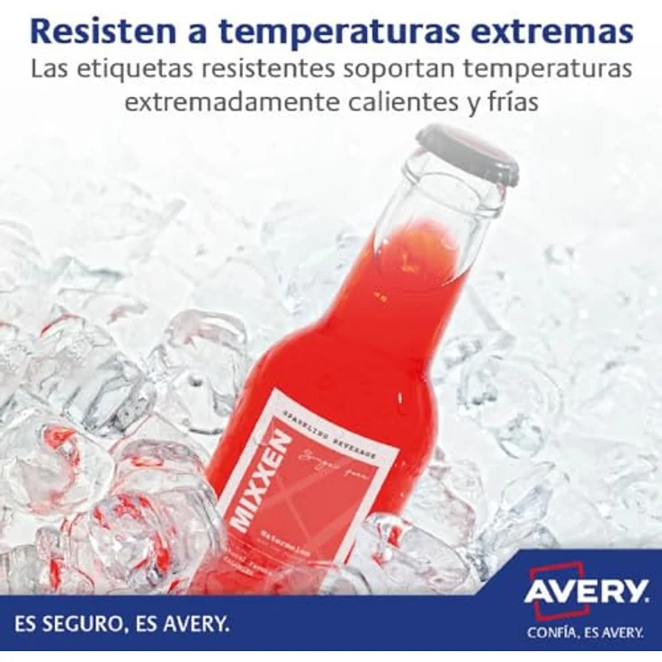 AVERY Zweckform L4773-100, wetterfeste Folienetiketten, weiß, 2400 Stück, 63,5 x 33,9 mm, bedruckbar, reißfest, selbstklebend – Bild 4