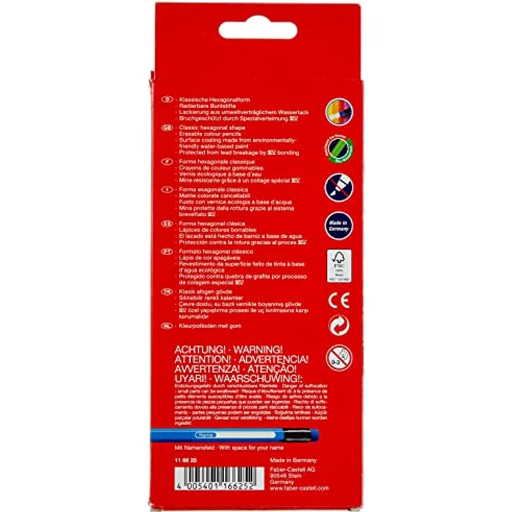 Faber-Castell 116625 - Buntstift radierbar, 24er Kartonetui - Preisvergleich – Bild 2
