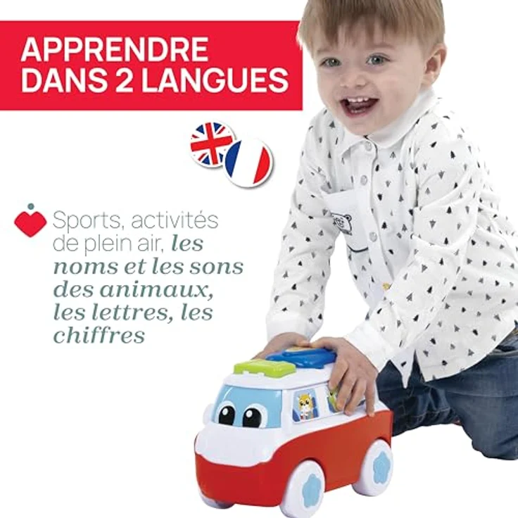Chicco Van Life, zweisprachiges Lernspielzeug Wohnmobil mit 6 interaktiven Tasten, Melodien und Geschichten auf Italienisch und Englisch, für Kinder von 1-3 Jahren – Bild 4