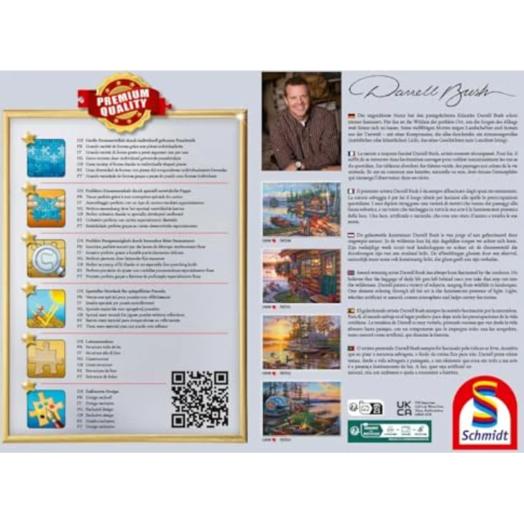 Schmidt Spiele 58533 Darrel Bush, Campingidyll am See, 1000 Teile Puzzle, bunt – Bild 3