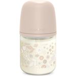 Suavinex Wonderland SX Pro Physiological Anti-Colic Glas Babyflasche S Slow Flow, 120 ml, Liberty Pink, reduziert Koliken und fördert stillähnliche Saugetechniken