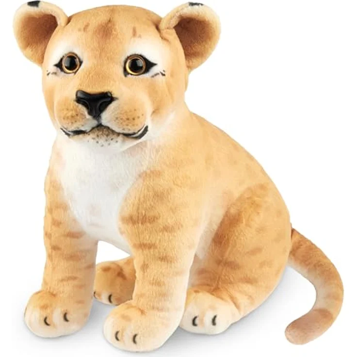 BRUBAKER Löwin Kuscheltier - 30 cm Stofftier Löwe - Baby Plüschtier Raubkatze Sitzend - Braun – Bild 1