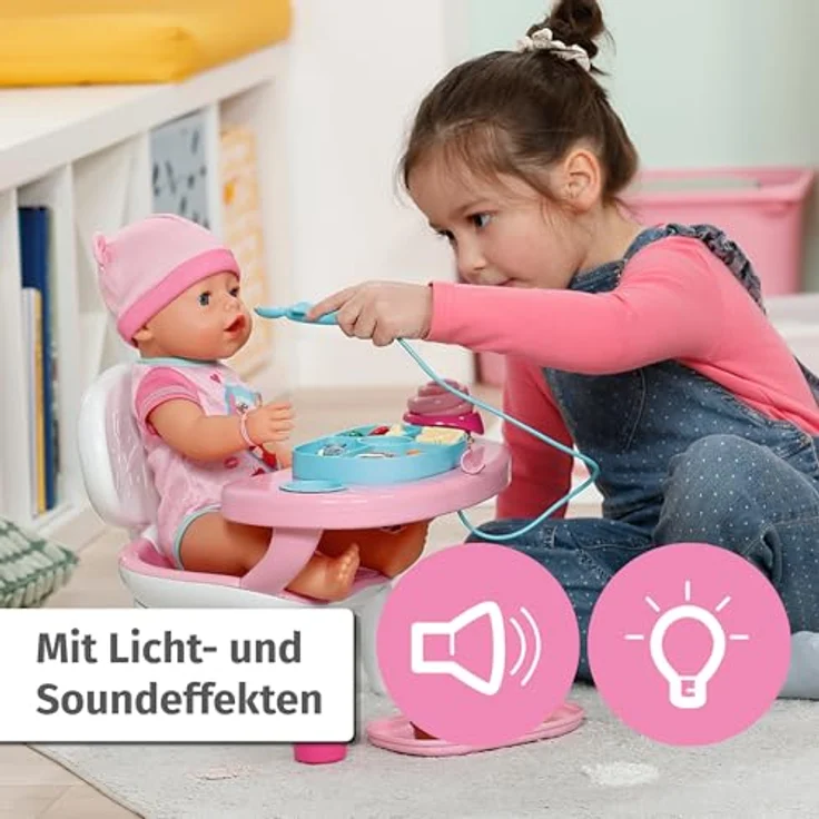 BABY Born Füttertisch mit Licht- und Soundfunktion, mit über 10 verschiedenen Gerichten und Getränken für 43 cm Puppen, Zapf Creation - Preisvergleich – Bild 3