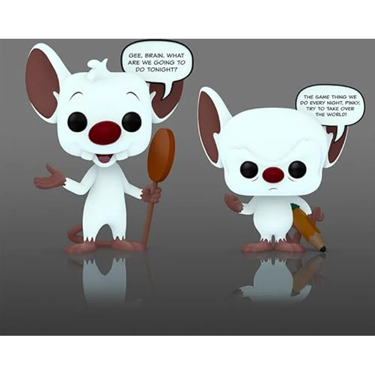 Funko Pop! Animation: Pinky & The Brain - Glow in the Dark Spezial Edition 2-Pack mit Echtheitsprüfung – Bild 3
