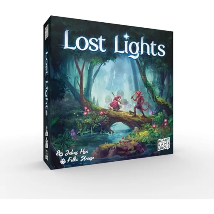 Board Game Circus Lost Lights, Familienspiel für 2 Spieler mit 27 individuell illustrierten Karten und strategischem Drafting-Mechanismus