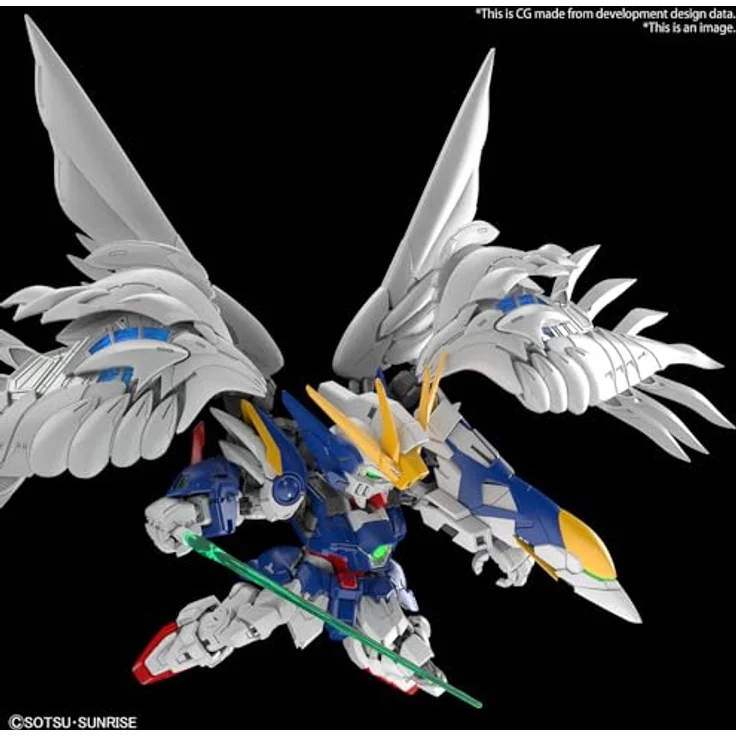 Bandai MGSD Wing Gundam Zero EW, Modellbausatz mit Twin Buster Rifle und variablen Flugmodi – Bild 10