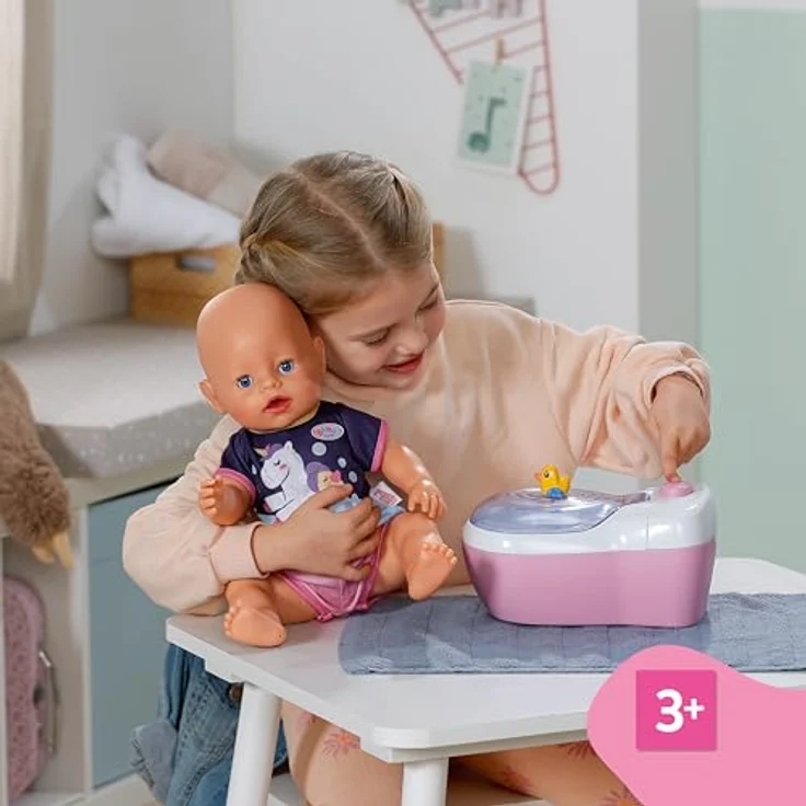 BABY Born Toilette für Puppen 36 und 43 cm, mit Geräuschfunktion, Zubehör und Unterwasserwelt-Stickern – Bild 9