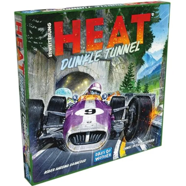 Days of Wonder Heat – Dunkle Tunnel, Erweiterung für Kennerspiel, Rennspiel für 1-7 Spieler, ab 10 Jahren, 60 Minuten Spielzeit, Deutsch