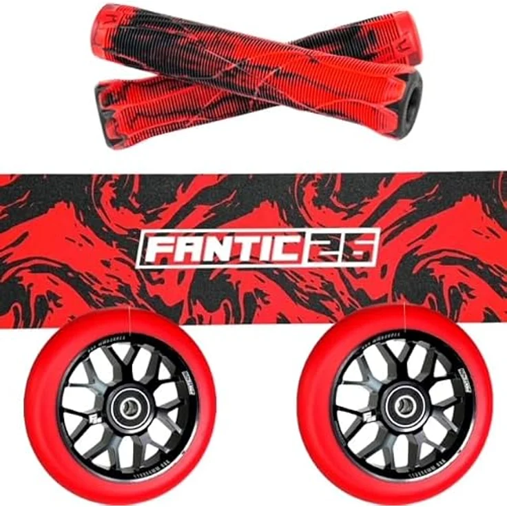 Fantic26 Stuntscooter A+, Ersatzteile Bundle mit 110mm Rollen, robusten Griffen und individuell anpassbarem Griptape – Bild 1
