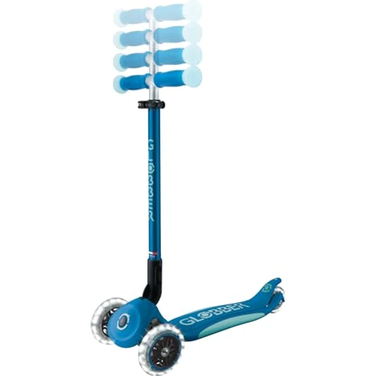 Globber Elite Glow Lights, 3-rädriger Scooter für Kinder 3-9 Jahre, höhenverstellbar, Glow-in-the-Dark, klappbar, bis 50 kg – Bild 6