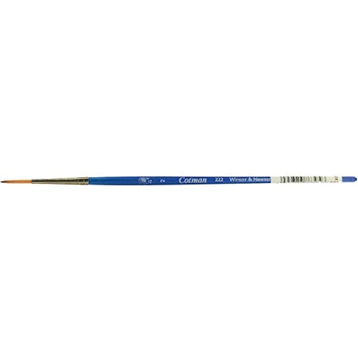 Winsor & Newton 5302002 Cotman Aquarell Synthetikhaar Pinsel - Serie 222 - Designerpinsel, Schlepperpinsel mit exzellenter Sprungkraft, Farbragekraft und Punktgenauigkeit, kurzer Stiel - Nr. 2-1,8 mm