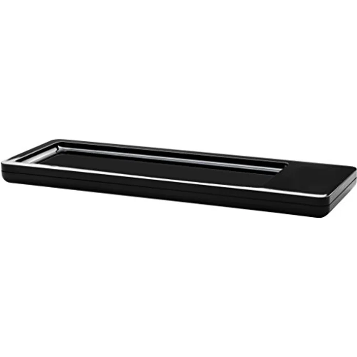HAN Stiftablage i-Line, hochglänzende Kunststoff-Ablage für Schreibgeräte, schwarz, 28,0 x 9,5 x 1,8 cm – Bild 1