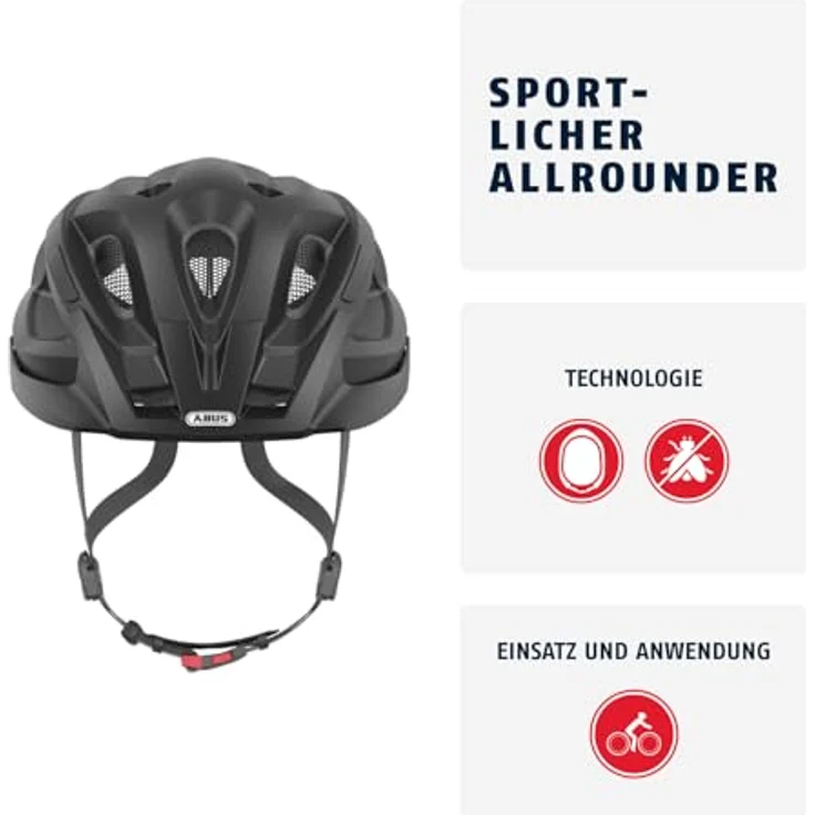 Abus Aduro 2. 0 Helm - Schwarz 52 - 58 cm – Bild 3